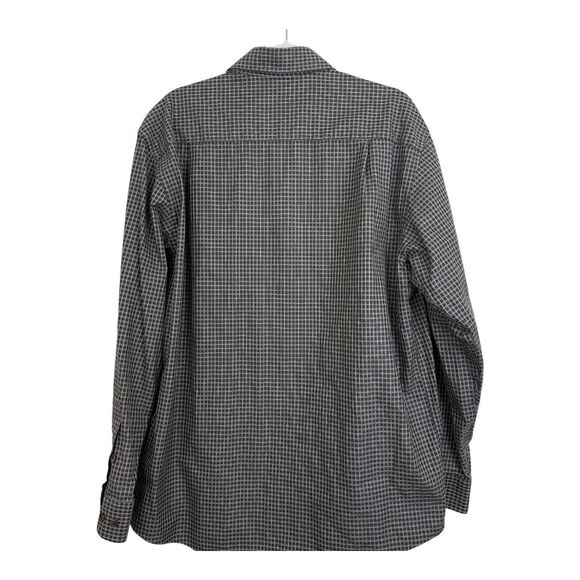Zanella Button Up Shirt Men's Sz Extra Large Soft Point Long Sleeve Cotton Check - Picture 4 of 8